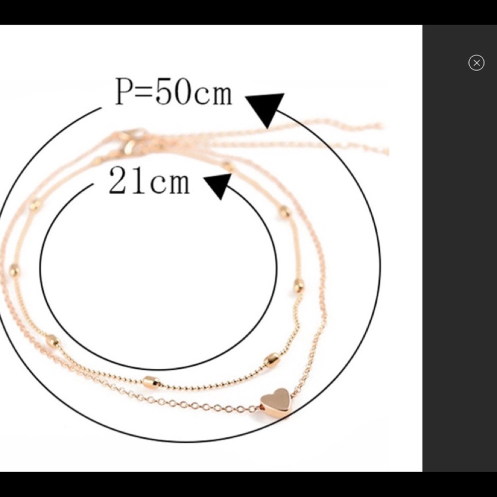 ONLY 1 LEFT!⭐️❤️ Gold Heart Simple Dotted Necklace - Picture 3 of 4